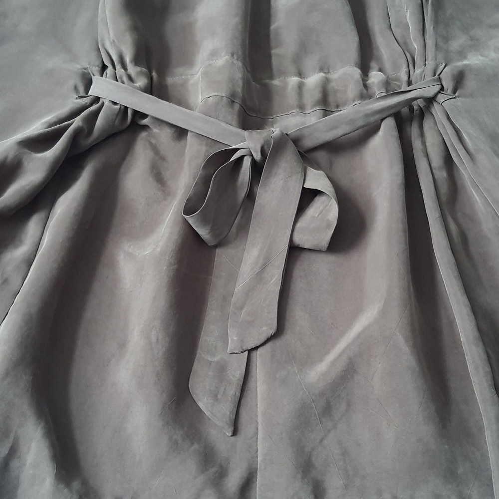 ELEVENSES Anthropologie Long Drape Vest Dark Sage Relaxed Fit XXSP - Picture 9 of 9